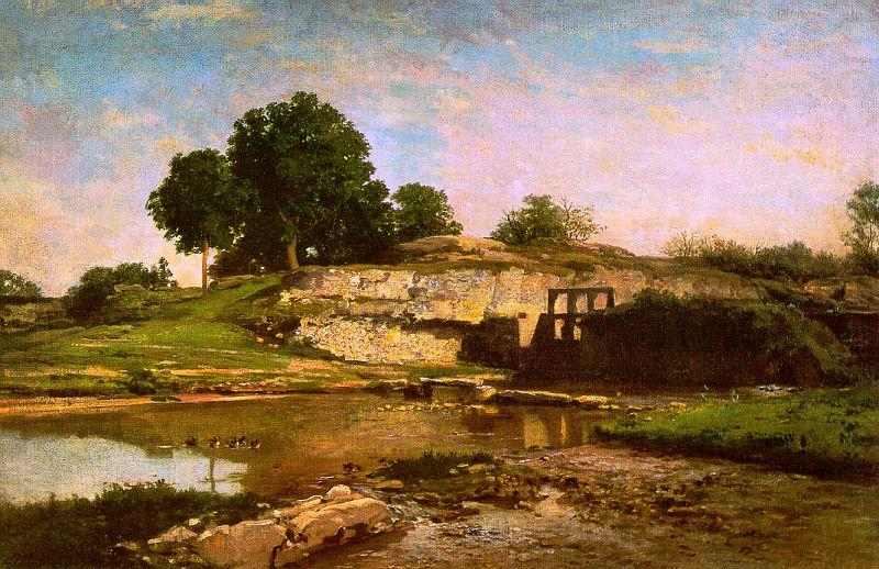 The Flood Gate at Optevoz, Charles Francois Daubigny